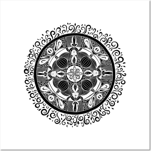 Royal Ball Mandala Wall Art by NicoleWhelan